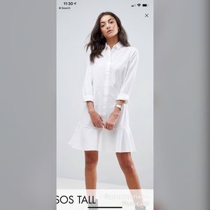 ASOS Tall Peplum Mini Shirt Dress